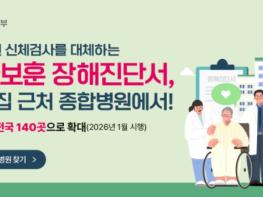 보훈부, '국가보훈 장해진단서' 140개 발급병원과 협력 강화 기사 이미지